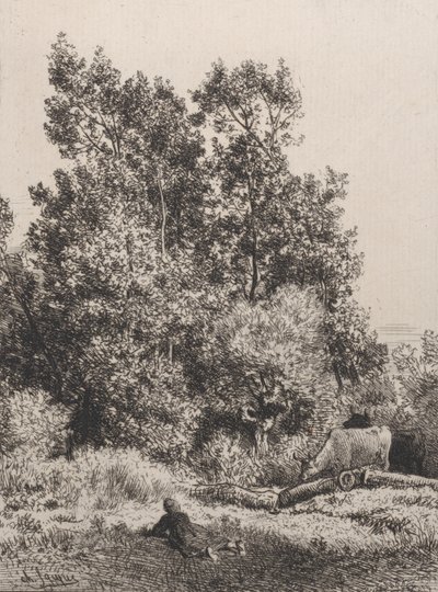 景观，1864年。 作者 查尔斯·埃米尔·雅克