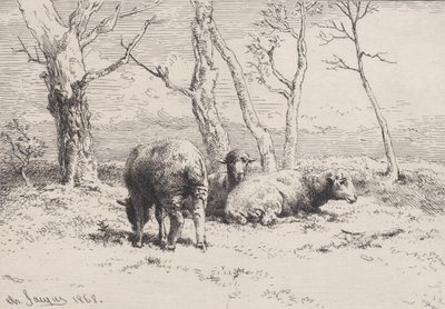 Moutons, 1868年。 作者 查尔斯·埃米尔·雅克
