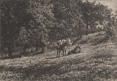 果园，1865年。 作者 查尔斯·埃米尔·雅克