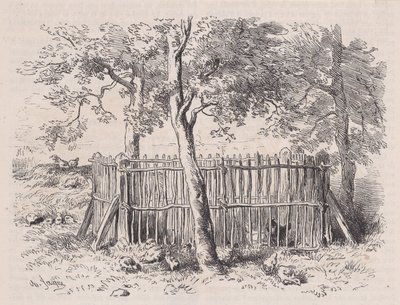 学生公园，来自皮托雷斯克博物馆，约1852年。 作者 查尔斯·埃米尔·雅克