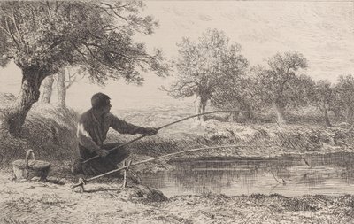 Pêche au Vif, 1864. 作者 查尔斯·埃米尔·雅克