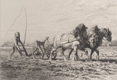 耕作，1864年。 作者 查尔斯·埃米尔·雅克