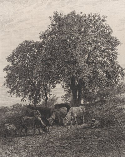 1864年，休息。 作者 查尔斯·埃米尔·雅克