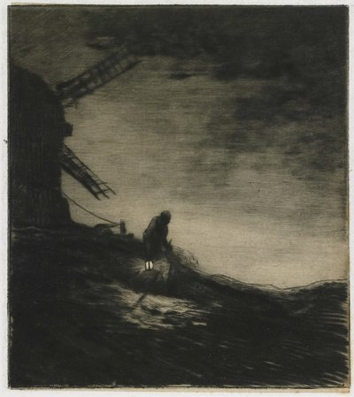 The Mill，1848（带有轮盘和平底的轮盘粘贴） 作者 查尔斯·埃米尔·雅克