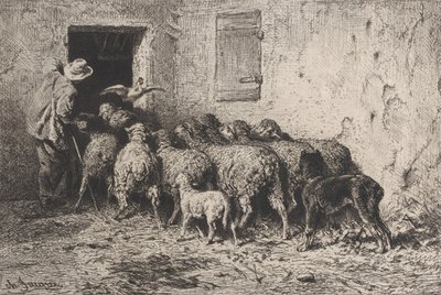 归来》，1864年。 作者 查尔斯·埃米尔·雅克
