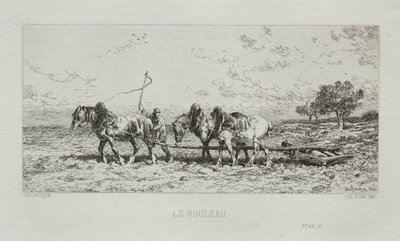 压路机，1868年。 作者 查尔斯·埃米尔·雅克