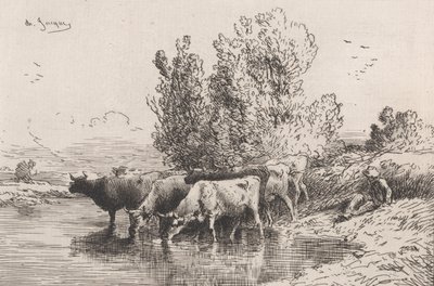 槽》，1864年。 作者 查尔斯·埃米尔·雅克