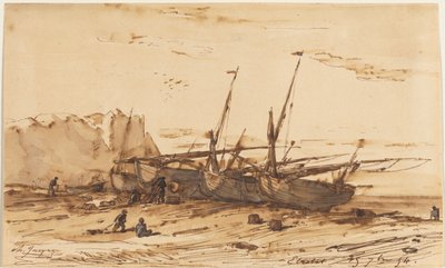 埃特勒塔，1854年。 作者 查尔斯·埃米尔·雅克