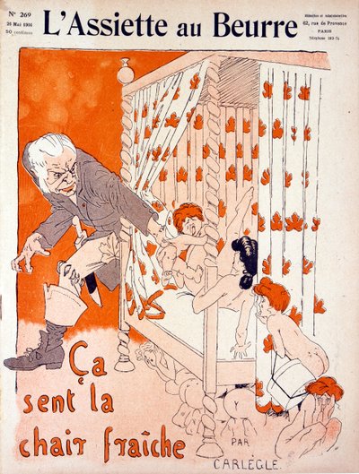 caricature of sordid, furtive love, Illustration from 