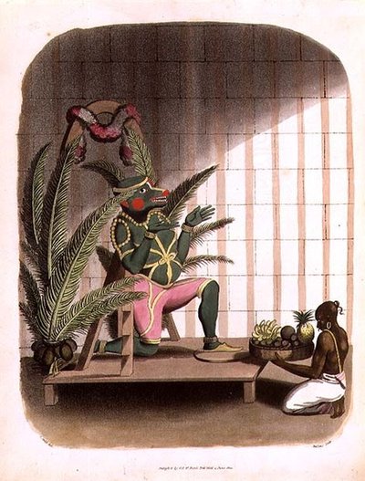 哈努曼，《东方绘画》第31版，由托马斯-梅德兰（1755-1823）雕刻，出版。1803年（水印）。 作者 查尔斯·埃米利厄斯（后）金
