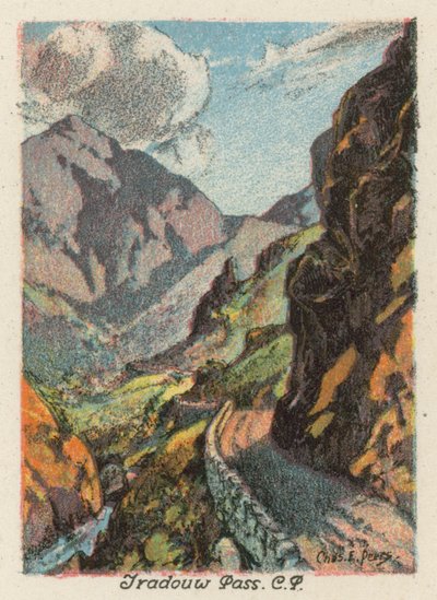 南非：特拉杜夫山口，CP（彩色石版印刷） 作者 查尔斯·欧内斯特·皮尔斯