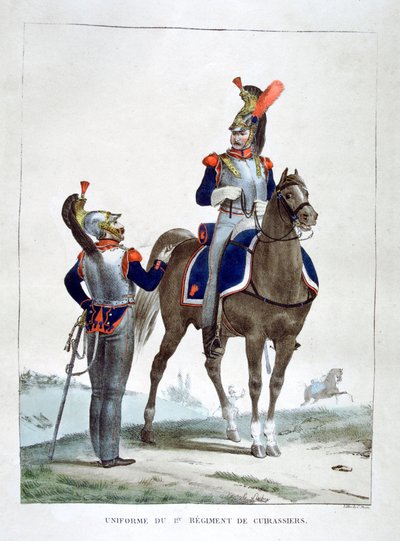 法国沙瑟尔第一军团的制服，1823年。 作者 Charles Etienne Pierre Motte