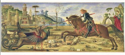 根据卡尔帕乔（Carpaccio）-圣乔治与龙，1885年 作者 查尔斯·费尔法克斯·默里