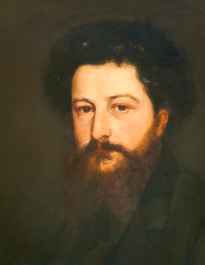 威廉-莫里斯 30 多岁时的肖像，约 1870 年（布面油画） 作者 查尔斯·费尔法克斯·默里