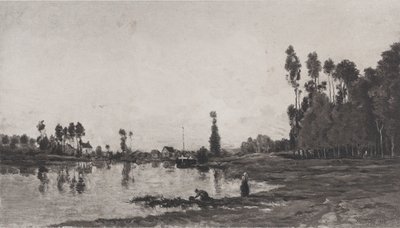 在河边，1865年。 作者 查尔斯·弗朗索瓦·杜比尼