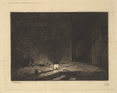 旅馆内部，1861-62年。 作者 查尔斯·弗朗索瓦·杜比尼