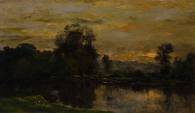 鸭子风景，1872年。 作者 查尔斯·弗朗索瓦·杜比尼