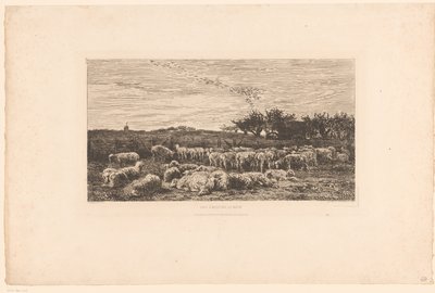 有羊群的风景
Parc à moutons, le matin（物上标题） 作者 查尔斯·弗朗索瓦·杜比尼