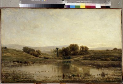 "查尔斯-弗朗索瓦-道比尼（1817-1878 年）的画作 1858 年 尺寸：57.5x93.5 厘米 圣彼得堡冬宫博物馆 作者 查尔斯·弗朗索瓦·杜比尼