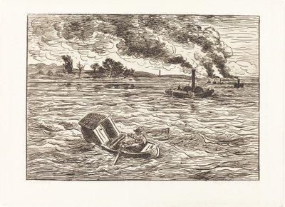 蒸汽船(Les Bateaux a vapeur) 作者 查尔斯·弗朗索瓦·杜比尼