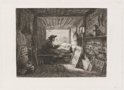 船上的工作室(Le Bateau-atelier) 作者 Charles Francois Daubigny