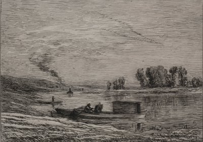 1866年在Conflans的船。 作者 查尔斯·弗朗索瓦·杜比尼