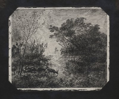 鹿，1862年。 作者 查尔斯·弗朗索瓦·杜比尼