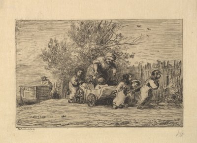 车的继承人》，1861年。 作者 查尔斯·弗朗索瓦·杜比尼