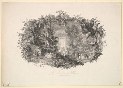 冬季花园，1843年。 作者 查尔斯·弗朗索瓦·杜比尼
