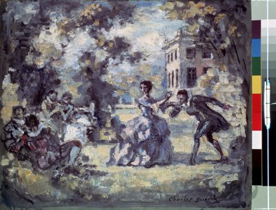 "场景"（风情画），画家：查尔斯-格兰（1875-1939 年），约 1908 年。 圣彼得堡，冬宫博物馆 DR 作者 查尔斯·弗朗索瓦·普罗斯珀·盖林
