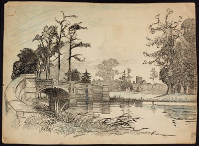 克兰福德公园桥，希灵顿，伦敦，1892-1933年 作者 查尔斯·乔治·哈珀