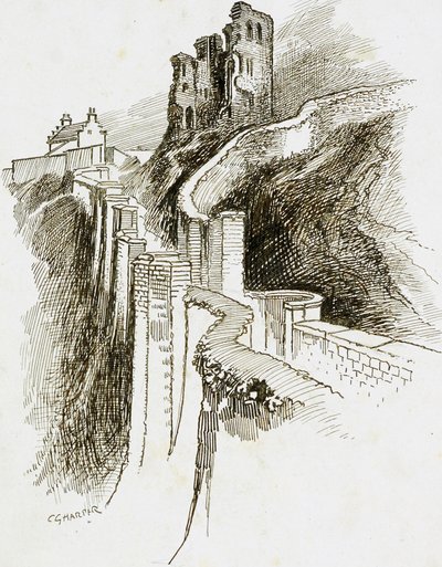 北约克郡斯卡伯勒城堡，1892-1933年 作者 查尔斯·乔治·哈珀