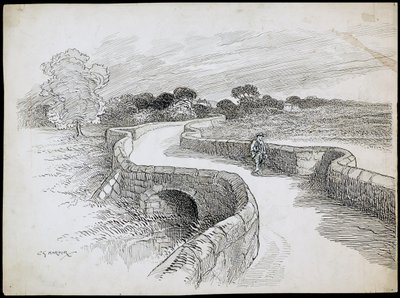 德比郡斯坦顿桥（Swarkestone Bridge），德比郡斯坦顿桥（Stanton By Bridge 作者 查尔斯·乔治·哈珀