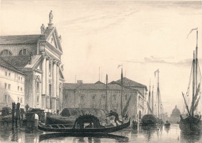 San Giorgio Maggiore.月光"，19世纪。   作者 查尔斯·乔治·刘易斯