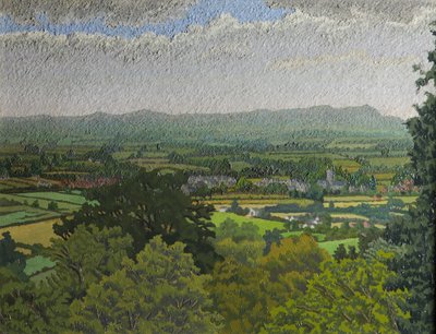 伍斯特郡莫尔文山（布面油画） 作者 查尔斯·金纳