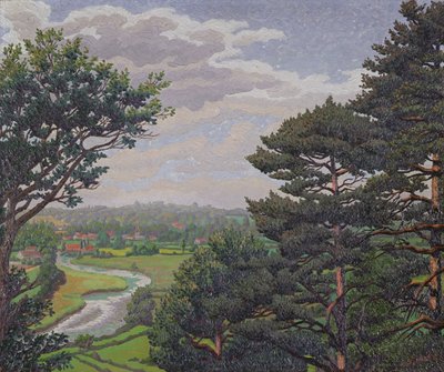 索尔兹伯里附近的埃文河（布面油画） 作者 查尔斯·金纳