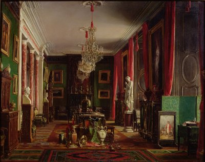 Alfred Emilien办公室内部（1811年至1892年）1859年在卢浮宫皇家博物馆局长Nieuwerkerke伯爵 作者 查尔斯·吉罗