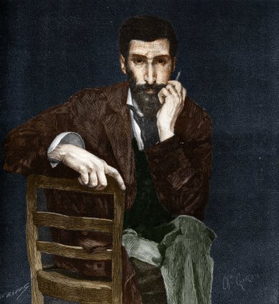 布拉扎的皮埃尔-萨沃格南（1852-1905）的肖像，法国探险家。 作者 查尔斯·吉伦