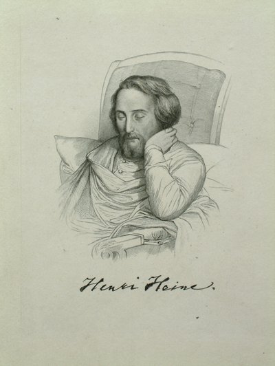 海因里希·海涅诗人的肖像1797-1856，1851年 作者 查尔斯·格莱尔