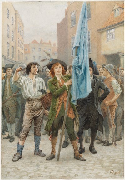 巴纳比·拉奇（Barnaby Rudge）帮助领导戈登暴动，1884年。 作者 查尔斯·格林