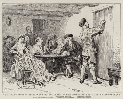 黑暗之屋，Billingsgate，Hogarth的Puddledock公爵的Caricatura 作者 查尔斯·格林