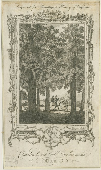 Boscobel-The Royal Oak：雕刻，nd [？19th cent] 作者 查尔斯·格里尼翁