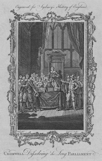 克伦威尔（Cromwell）解散了长议会，1773年。 作者 查尔斯·格里尼翁