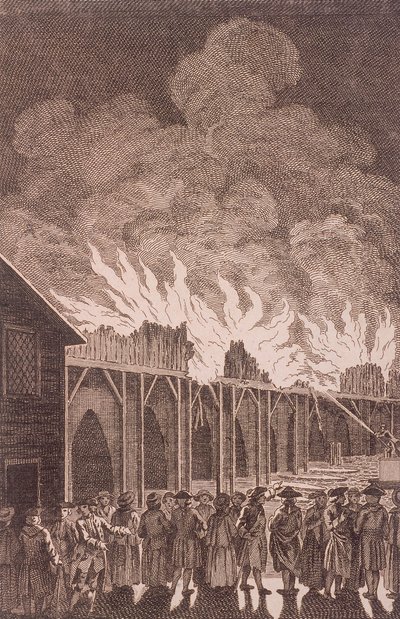 伦敦桥旧址，伦敦，1775年 作者 查尔斯·格里尼翁
