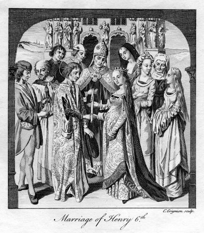 亨利六世（Henry VI）的婚姻，1845年，1445年。 作者 查尔斯·格里尼翁