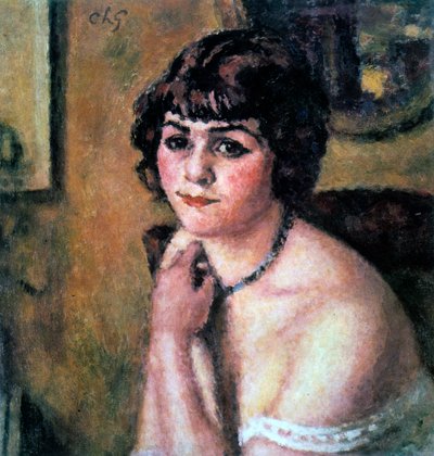 年轻女孩的头像》，1909年 作者 查尔斯·盖林
