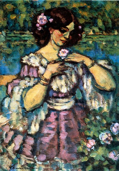 玫瑰的女人，1901年 作者 查尔斯·盖林