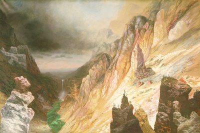 下瀑布，黄石河大峡谷，1886年 作者 查尔斯·查潘