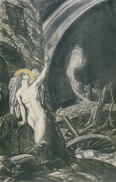 艺术的重生，1917年（石版画） 作者 查尔斯·哈斯伍德·香农