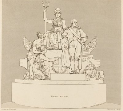 厄尔-豪纪念碑 作者 查尔斯·希思（Charles Heath），亨利·科博尔德（Henry Corbould），约翰·弗拉克斯曼（John Flaxman）